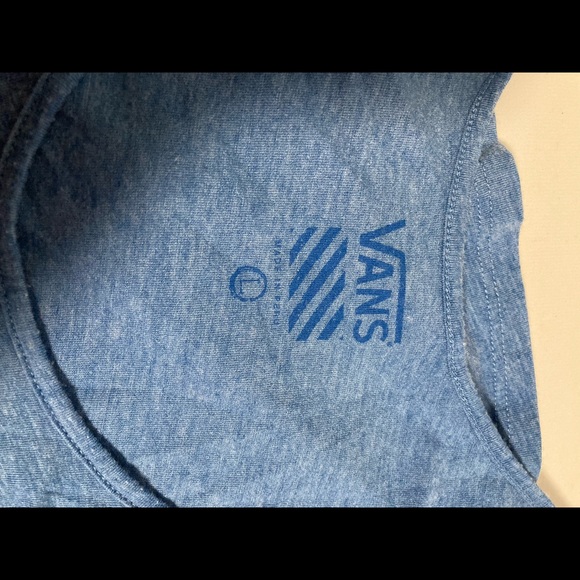 Vans tank top blue size Large crop top - Picture 5 of 8